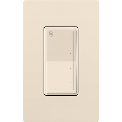 Lutron ST-FSQ-N-LA Sunnata Touch Fan Control, 4-Speed, 1.5A, Neutral Required, Light Almond
