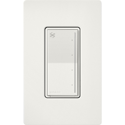 Lutron ST-FSQ-N-RW Sunnata Touch Fan Control, 4-Speed, 1.5A, Neutral Required, Architectural White