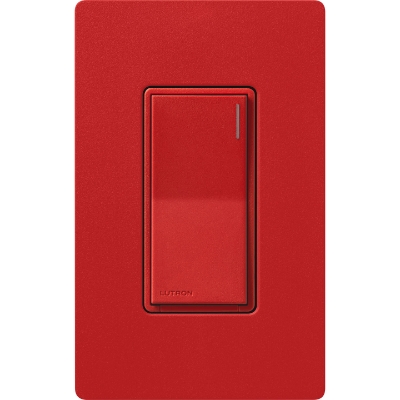 Lutron ST-RS-SR Sunnata Companion Switch for ST-6ANS, Multi-Location On/Off, Signal Red