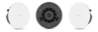 QSC AD-C4T-LPZB-WH 4.5-inch low-profile zero-bezel ceiling loudspeaker, white