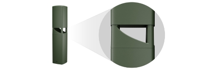 QSC AD-DWL.180 5.25-inch two-way 180-degree landscape bollard loudspeaker, green