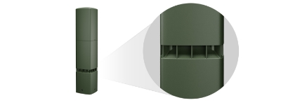 QSC AD-DWL.SUB dual 5.25-inch landscape bollard subwoofer, green
