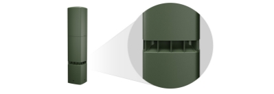 QSC AD-DWL.SUB dual 5.25-inch landscape bollard subwoofer, green