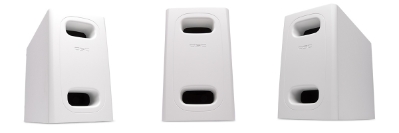 QSC AD-S.SUB 6.5-inch dual voice-coil surface-mount subwoofer, white
