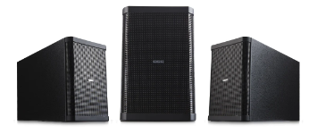 QSC AD-S28Tw dual 8-inch AcousticDesign surface-mount subwoofer, black