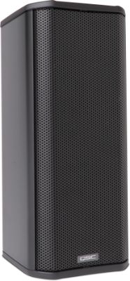 QSC AD-S402T-BK 4x2.75-inch column surface-mount loudspeaker, black