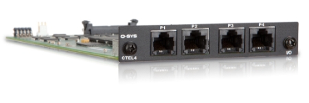QSC Q-SYS CTEL4 four-line analog telephony POTS I/O card