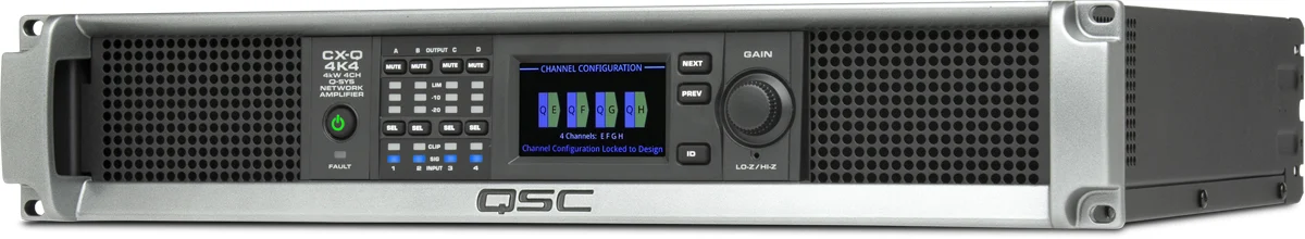 QSC CX-Q 4K4 four-channel Q-SYS network power amplifier