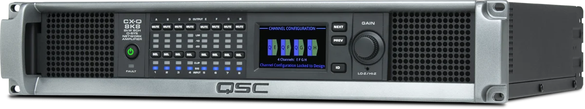 QSC CX-Q 8K8 eight-channel 8000W Q-SYS network power amplifier