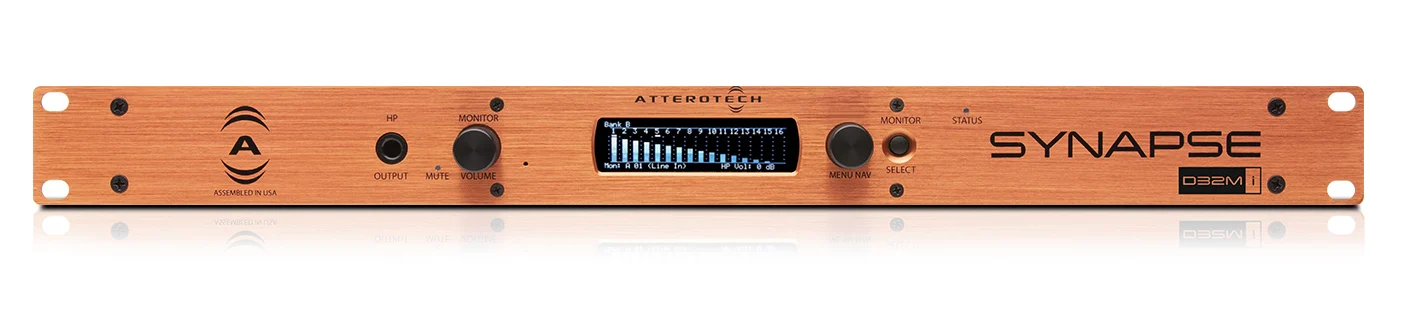 QSC Attero Tech Synapse D32Mi 32-channel mic/line Dante/AES67 interface, 1RU