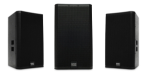QSC E115 15-inch two-way passive live sound loudspeaker, black