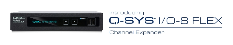 QSC Q-SYS I/O-8 Flex eight-channel network audio expander