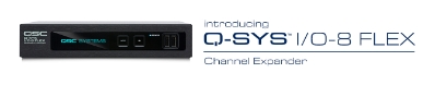 QSC Q-SYS I/O-8 Flex eight-channel network audio expander