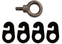 QSC LA-KIT-I installation kit with two shackle adapters and pullback eyebolt for LA108 and LA112