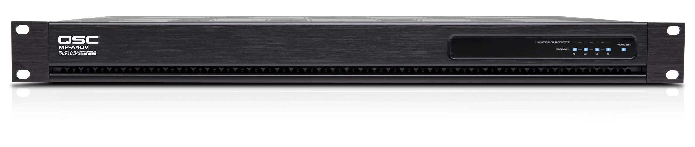 QSC MP-A40V 4-channel 800W FlexAmp Hi-Z/Lo-Z installation amplifier