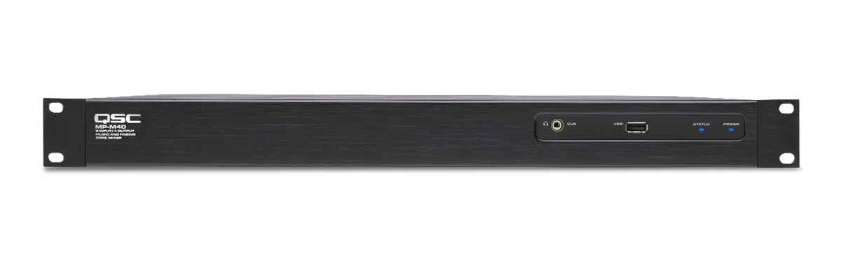 QSC MP-M40 8-input 4-output business music and paging zone mixer