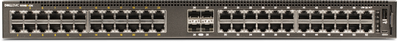 QSC Q-SYS NS-1148P pre-configured 48-port PoE network switch