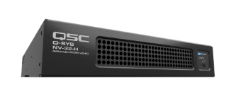 QSC Q-SYS NV-32-H network video endpoint, Core-capable AV-over-IP encoder/decoder