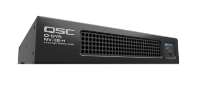 QSC Q-SYS NV-32-H network video endpoint, Core-capable AV-over-IP encoder/decoder