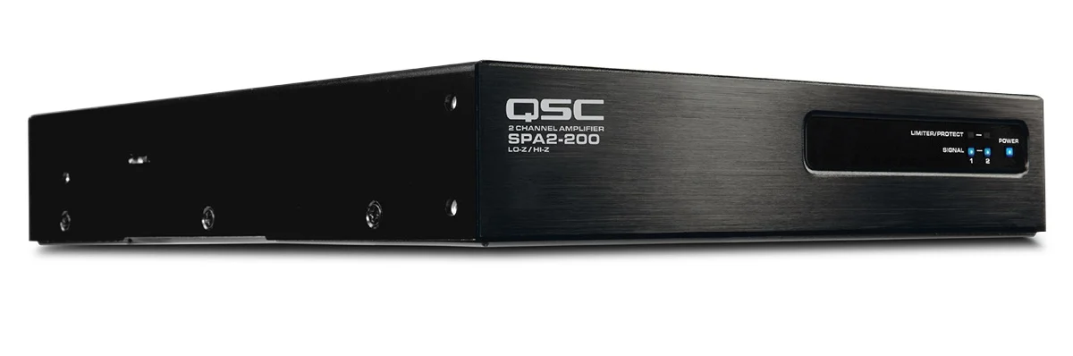 QSC SPA2-200 2-channel 200W half-rack ENERGY STAR installation amplifier