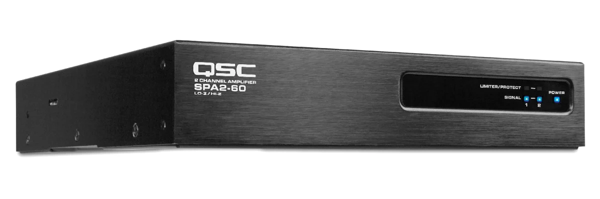 QSC SPA2-60 2-channel 60W half-rack ENERGY STAR installation amplifier