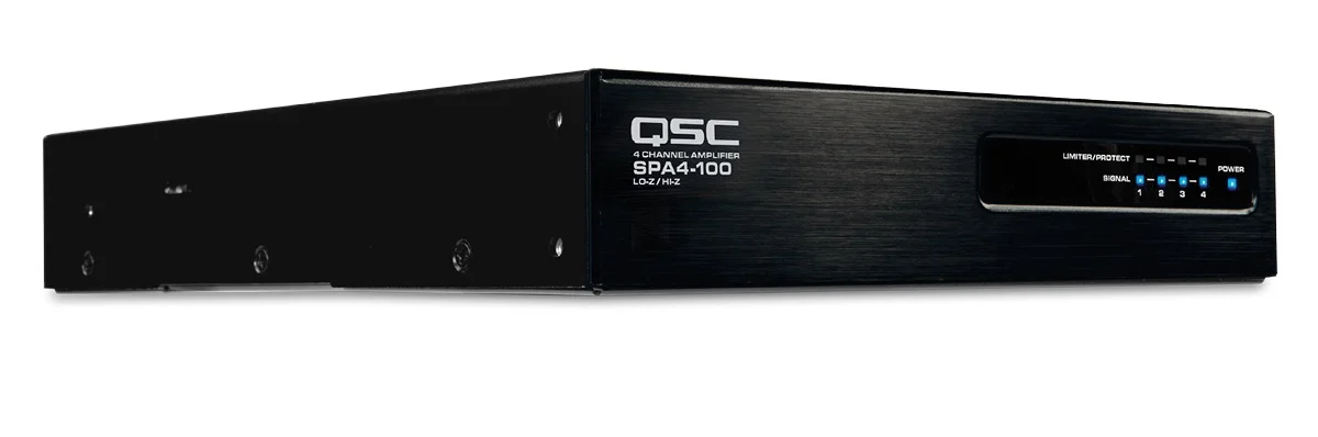 QSC SPA4-100 4-channel 100W half-rack ENERGY STAR installation amplifier