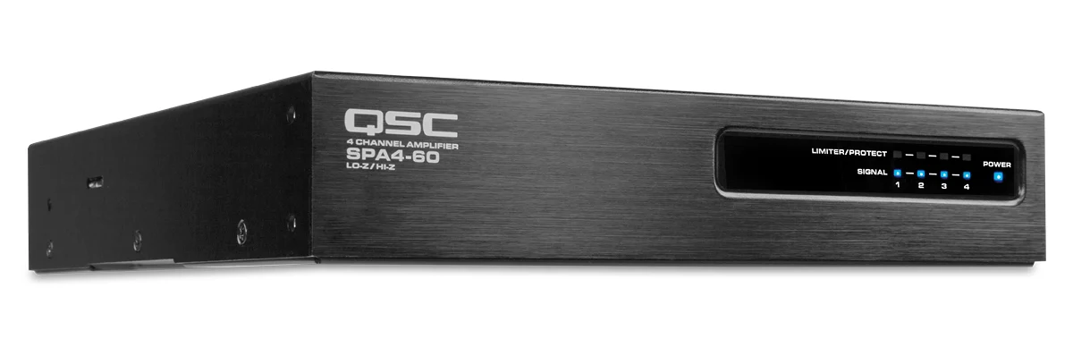 QSC SPA4-60 4-channel 60W half-rack ENERGY STAR installation amplifier