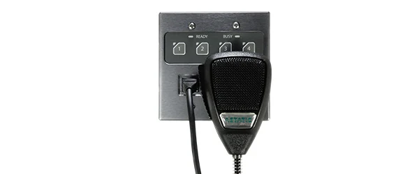 QSC Attero Tech Zip4 PTT push-to-talk microphone, standard mount