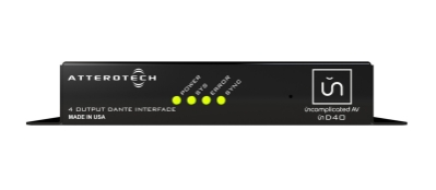 QSC Attero Tech unD4O 4-channel Dante/AES67 line output audio interface