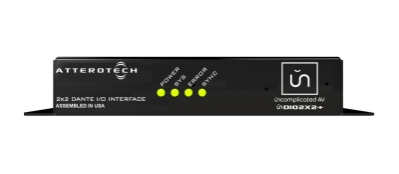 QSC Attero Tech unDIO2x2+ 2x2 Dante/AES67 surface-mount audio interface