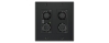 QSC Attero Tech unDX2IO+ 4x2 Dante/AES67 dual-gang wall plate audio interface