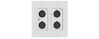 QSC Attero Tech unDX4I 4-channel Dante/AES67 dual-gang wall plate audio interface