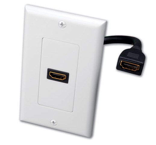 Vanco 120931X Single HDMI Pigtail Decor Wall Plate
