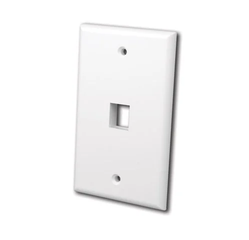 Vanco 820104 Multimedia Keystone Wall Plate, 4 Port, White