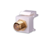 Vanco 820428 F81 Gold Keystone Insert, White