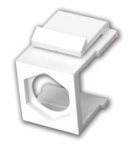 Vanco 820430 Blank Keystone Insert, White, 5 Pack