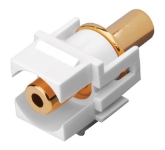 Vanco 820489 3.5mm Keystone Insert, Jack to Jack, White