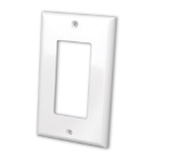 Vanco 820511 Decor Style Single Face Plate, White