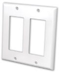 Vanco 820512 Decor Style Dual Face Plate, White