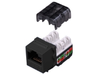 Vanco 820815 Cat6 90 Degree Keystone Insert, 8 Conductor, Black