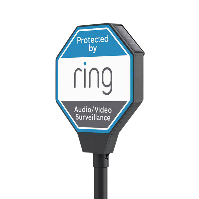 Ring Solar Security Sign illuminated yard sign on stake