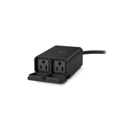 Ring Outdoor Smart Plug with two weather-resistant outlets in black