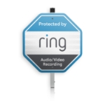 Ring Security Yard Sign on stake for lawn installation