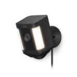 Ring Spotlight Cam Plus Plug-In outdoor security camera in black