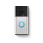 Ring Battery Doorbell video doorbell in satin nickel