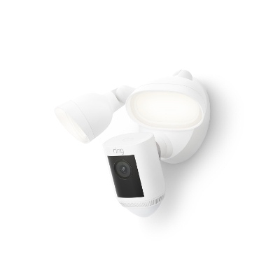 Ring Floodlight Cam Wired Pro 2K security camera in white