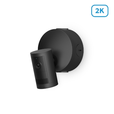 Ring Outdoor Cam Plus PoE 2K security camera in black