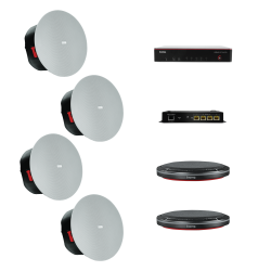 Biamp MRB-L-SCX400-T MRB-L-SCX400-T, Biamp, meeting room bundle, Devio SCX 400, tabletop microphone, Parlé, Desono loudspeakers, conferencing kit, large room, USB conferencing, BYOD, table mic