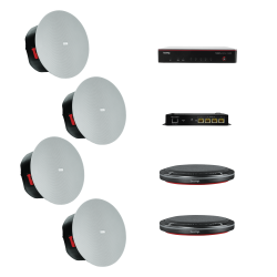 Biamp MRB-L-X400-T MRB-L-X400-T, Biamp, meeting room bundle, TesiraFORTÉ X 400, tabletop microphone, Parlé, Desono loudspeakers, conferencing kit, large room, USB conferencing, DSP bundle, table mic