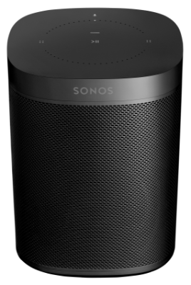 Sonos One Gen 2 black smart speaker front view